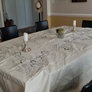 Vintage embroidered rectagular tablecloth